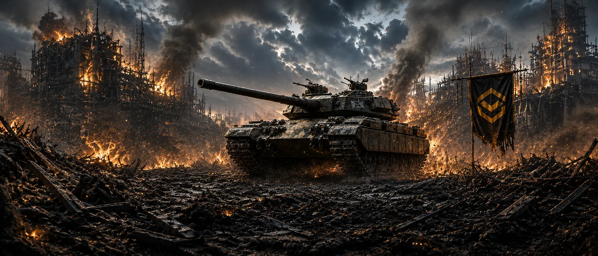 Tank battle scene
